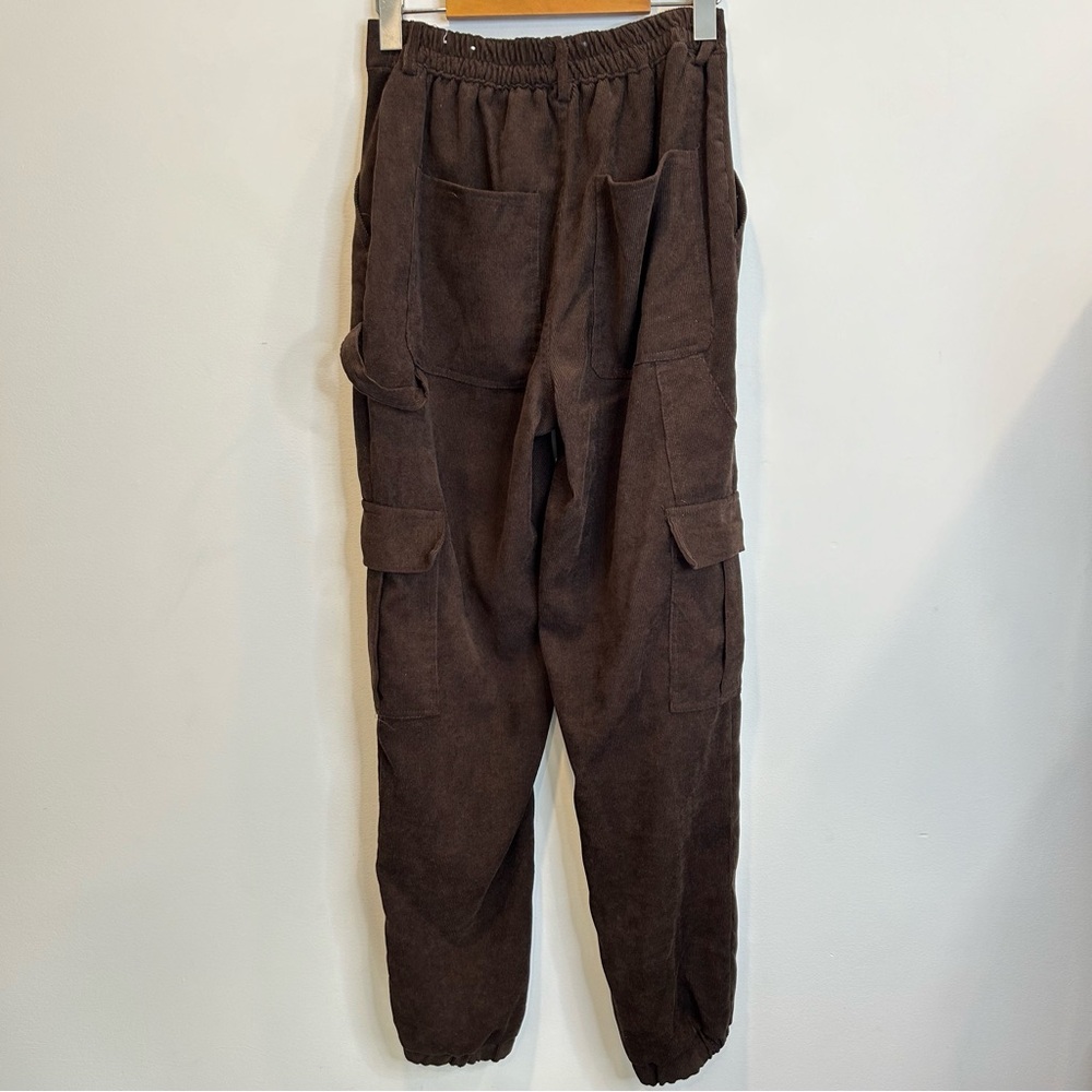 Ardene Corduroy Carpenter Joggers Pants Brown - Picture 6 of 9